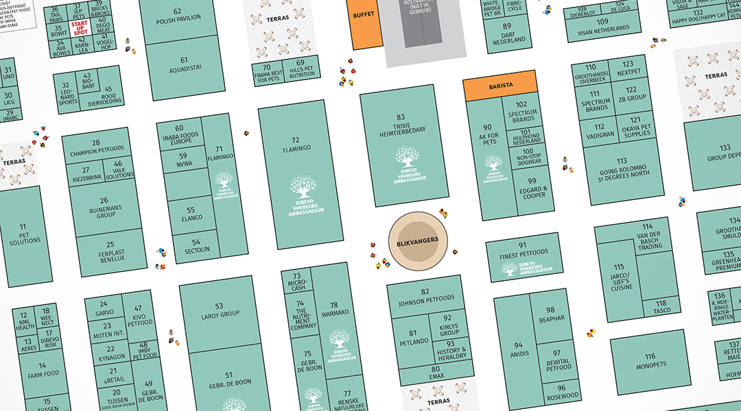 Wie, wat, waar: check de plattegrond van de Dibevo-Vakbeurs 2025